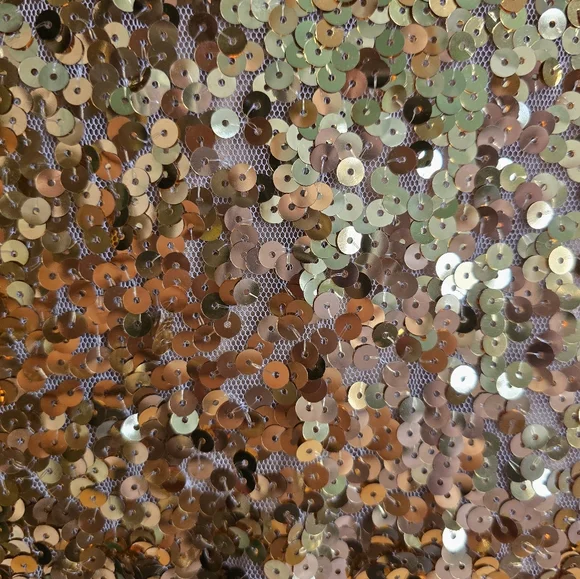 Blaque Market Gold Sequin Open Back Dress Size Large - Picture 4 of 5